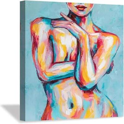 #ad Woman Oil Portrait Painting Textured Canvas Prints Abstract Artwork Bedroom Wall $35.00