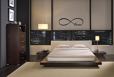 LOVE INFINITY VINYL WALL DECAL LETTERING QUOTE DECOR STICKER BEDROOM WORDS $8.42