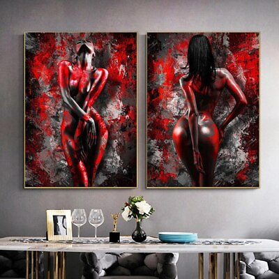 Abstract Sexy Women Canvas Painting Canvas Wall Art Home Decor Print Wall Poster $20.69