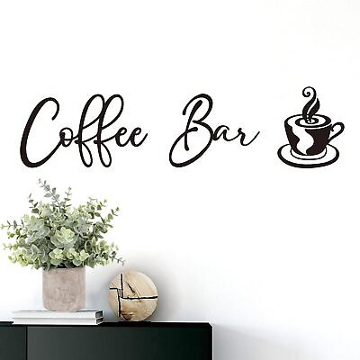 #ad Coffee Bar Sign Coffee Signs Accessories Metal Rustic Hanging Wall Decor Kitchen $20.39