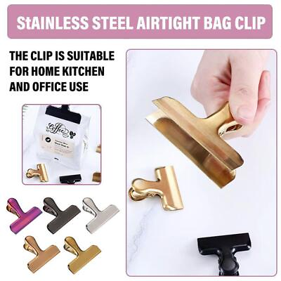 #ad Creative Stainless Steel Colored Food Dust proof Sealing Clip Kitchen Stora J6V2 $1.92