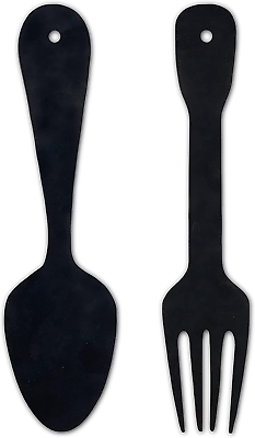 #ad Large Fork and Spoon Metal Wall Decor Set of 2 Kitchen Wall Decors for Home D $30.89