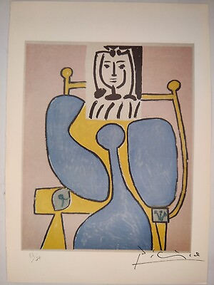 #ad #ad Pablo Picasso COA Vintage Signed Art Print on Paper Limited Edition Signed $79.95