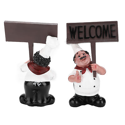 #ad Chef Sculpture Mini Chef Welcome Figurines Ornament For Kitchen Decor Gifts BUN $20.48