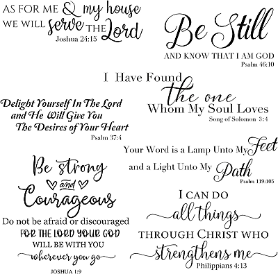 #ad #ad Bible Verse Wall Stickers Inspirational Quote Wall Decals Religious Wall Sticker $19.49