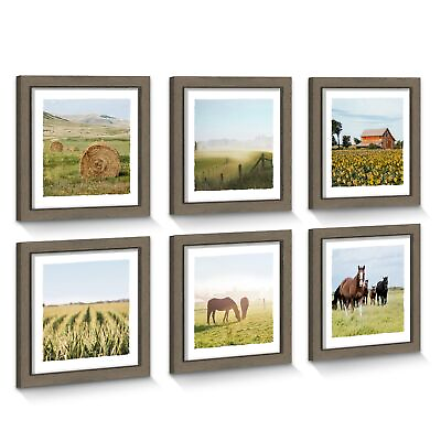 #ad Framed Ranch Photo Wall Art: 6 Pieces Western Countryside Landscape Artwork M... $77.69
