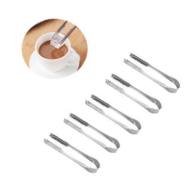 #ad 10 Pcs Cupcake Kitchen Ice Tongs Appetizer Serving Stainless Steel $11.68