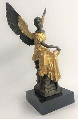 #ad Statue Sculpture Winged Victory Art Deco Style Art Nouveau Style Bronze Decor $149.50
