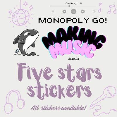 #ad Monopoly Go CHEAP 5🌟 Stickers On Your Choice FAST DELIVERY $5.99