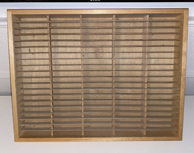 #ad 1990s Vintage 100 Slot NAPA * Wooden Cassette Tape Wall Storage Organizer Holder $135.00