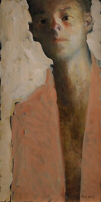 #ad Young Man in a Jacket Modern LARGE 36x18quot; Original Oil Painting Pojani ipalbus $800.00