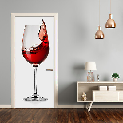 #ad 3D Home Art Door Wall Self Adhesive Removable Sticker Decal Food Red wine $63.95