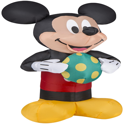 #ad 1.5 Ft Mickey Mouse Easter Inflatable Indoor Decorations For The Home Clearance $26.99