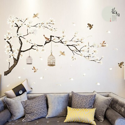 #ad Removable 3D Flower Tree Home Room Art Decor DIY Wall Sticker Decal Waterproof $20.74