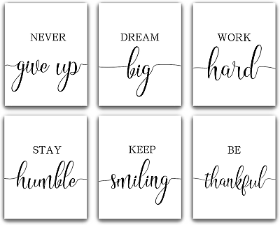 #ad #ad Inspirational Wall Art Set of 6 Office Wall Decor 8X10 inch Wall Decor for Be $10.41