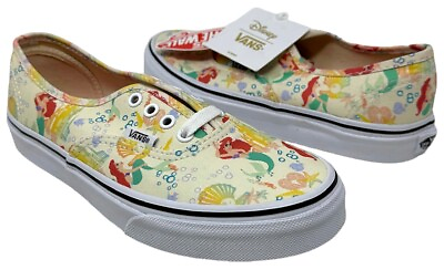 #ad Vans Off The Wall Kids Girls Youth X Disney Little Mermaid Ariel Authentic Shoes $59.99