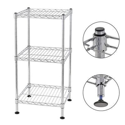 #ad #ad 3 Tier Square Kitchen Storage Rack Wire Shelving Unit Steel Wire Shelving Tower $32.89