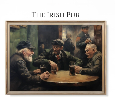 #ad Irish Pub Rustic Wall Art Painting Farmhouse Decor Pub Decor Bar Art Print $9.95