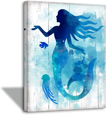 #ad The Little Mermaid Bathroom Pictures Gallery Wall Decor for Girls Bedroom Bathro $14.49