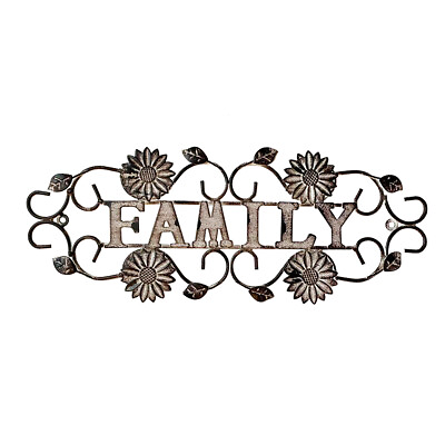 #ad Metal Hanging Family Wall Art Sign Home Decor Metal Letters Family Sign 17quot;L $19.99