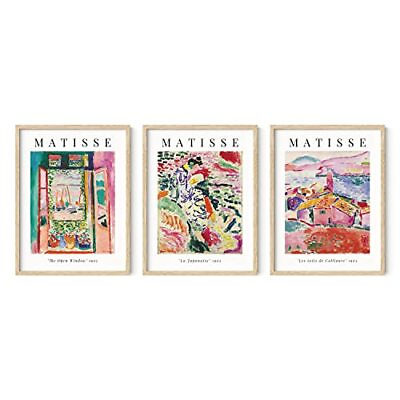 #ad #ad Matisse Wall Art Framed Set of 3 Artist Prints 3 Piece Wall Art Framed Henri $94.63