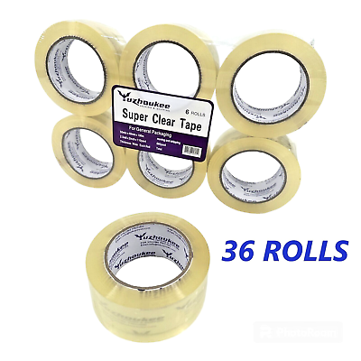 #ad Heavy Duty Packing Tape 36 Rolls Total 3960YClear 2Mil 2quot;x110Y Ultra Strong $43.99
