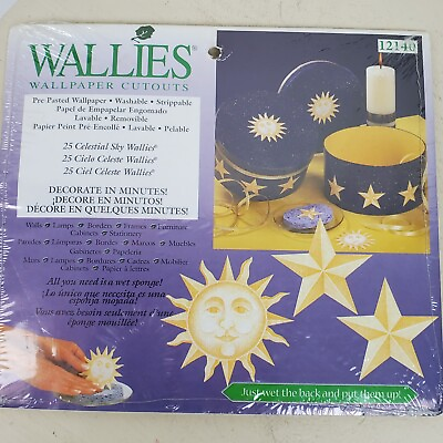 #ad Wallies Celestial Sky Sun Star Kitchen Wall Decor 25 Cutouts Decals $6.00