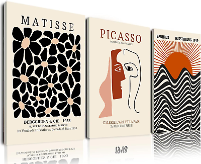 #ad Matisse Wall Art Set of 3 Abstract Matisse Wall Art Posters Decor Minimalist L $62.95