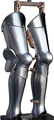 #ad #ad Steel Greaves Medieval LARP Armor Leg Guard Rustic Vintage Home Decor Gifts $225.84