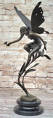 #ad Dragonfly Elf Fairy Art Deco Style Art Nouveau Style Bronze Hot Cast Decor $199.50