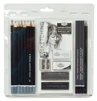 #ad Brand New Royal Langnickel Sketch Drawing Pencil Art Set 21 Piece RART 200 $10.89