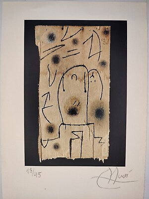 #ad Joan Miro COA Vintage Signed Art Print on Paper Limited Edition Signed $79.95