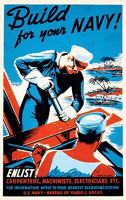 #ad Decor Poster. Fine Graphic Art Design. Build for your Navy. Home Wall Art. 1733 $37.00