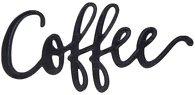 #ad Coffee Word Art Sign Kitchen Home Decor Wall Hanging Cursive Script Typography $10.99
