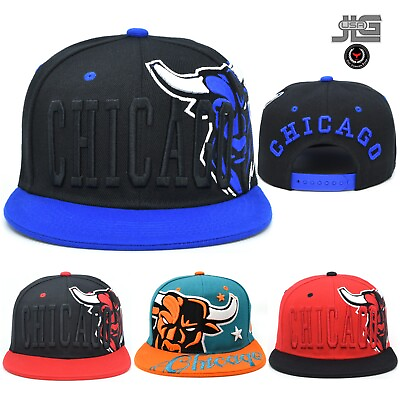 #ad Chicago Super Wall New Leader Bulls Colossal Angry Bull Snapback Hat Cap $19.99