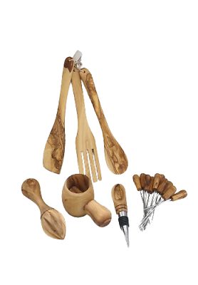 #ad Artisan Handmade Olive Wood Kitchen Sets : Elevate Culinary Experience $85.00