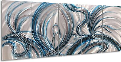 #ad Yihui Arts Abstract Metal Wall Art for Living Room 24x64IN Y 411 $126.44