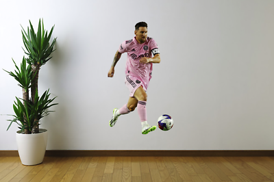 #ad Lionel Messi Wall Sticker Vinyl Removeable Decal Soccer Decor Reusable LM2 $55.00