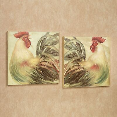 #ad #ad Rise and Shine Wall Art Rooster Plaques French Country Kitchen Dining Decor $29.99