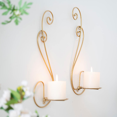 #ad Wall Sconce Candle Holder Metal Hanging Wall Decorations for HomeLiving Room B $53.02