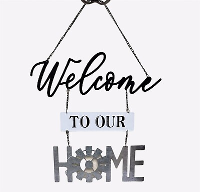 #ad Country Farmhouse “WELCOME TO OUR HOME” Metal Wall Home Decor $12.95