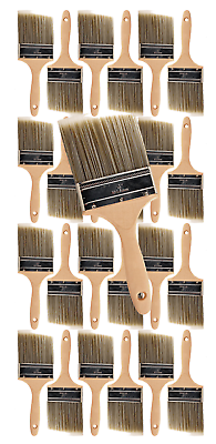 #ad 24PK 4quot; Flat House WallTrim Paint Brush Set Home Exterior or Interior Brushes $179.99