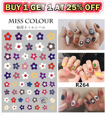 #ad 31 Different Styles Nail Stickers Waterproof Nail Art Design DIY Decals Fashion $1.98