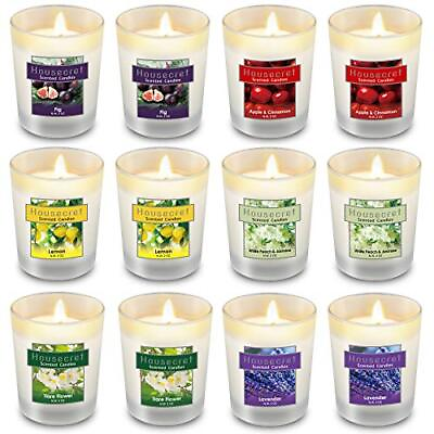 #ad 12 Scented Candles In Glass Jar 2.5oz Set Gift For Men Women Home Clearance Bulk $29.99