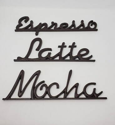 #ad Metal Coffee Bar Sign Lot Mocha Latte Espresso Home Kitchen Office Wall Decor $31.50