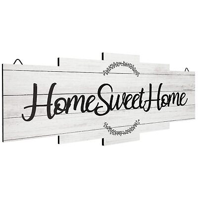 #ad Home Sweet Home Sign Rustic Wood Home Wall Decor Large Farmhouse Home Sign Pl... $21.71