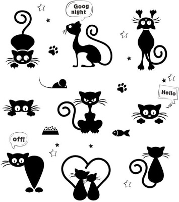 #ad #ad Cute Cat Removable Wall Stickers for Living Room Home Kids Bedroom Décor $18.00