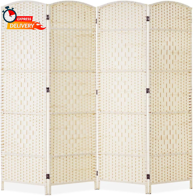 #ad 6#x27; Tall Foldable Panel Partition Wall Room Divider Double Hinged Privacy Screen $117.56