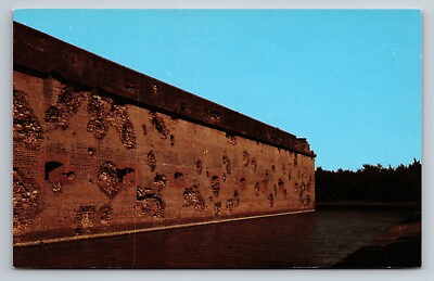 #ad Bombarded Wall At Fort Pulaski Savannah Georgia Vintage Unposted Postcard $4.90