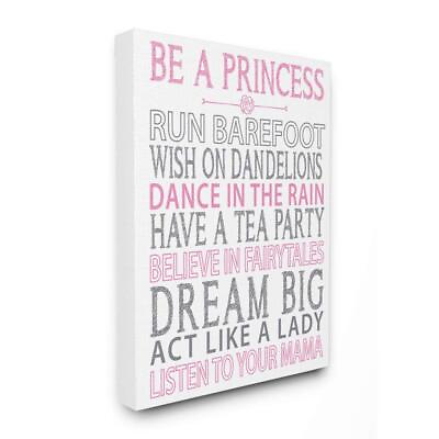#ad Stupell Industries Be a Princess Pink Typog Canvas Wall Art 36x48 $109.88